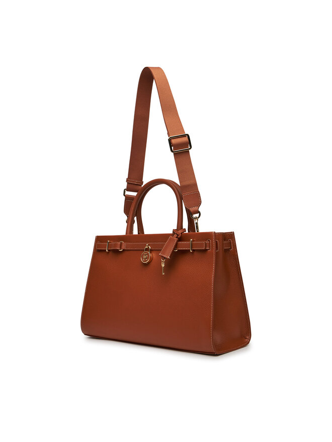 Tommy Hilfiger Bolso Tommy Hilfiger American Icon Tote Leather AW0AW17185 Marrón