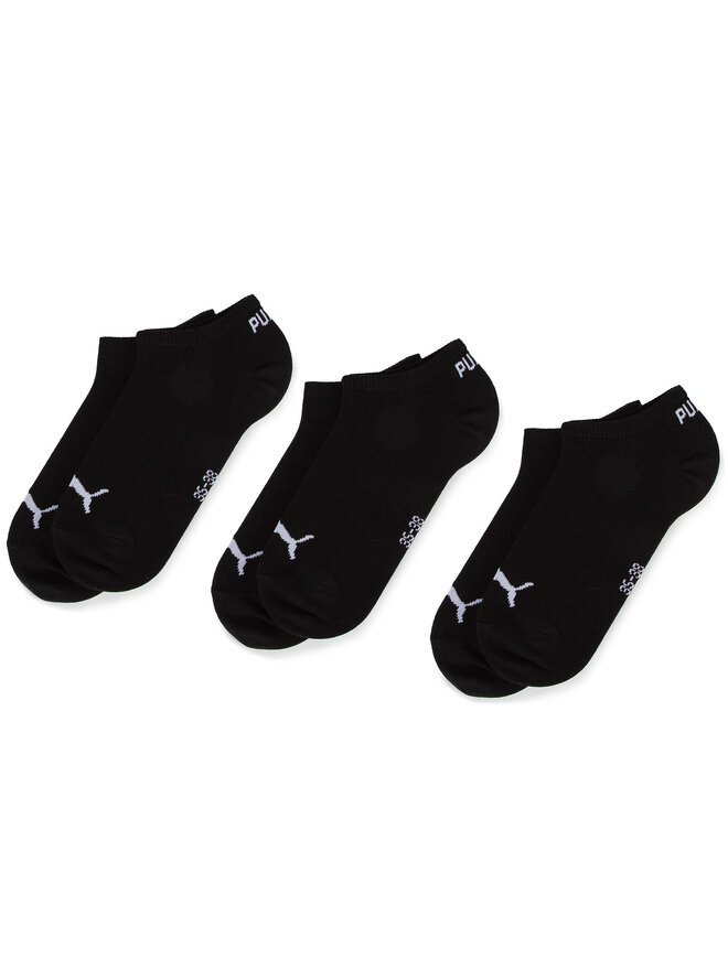 Puma Σετ 3 ζευγάρια κοντές κάλτσες unisex Puma 261080001 Μαύρο