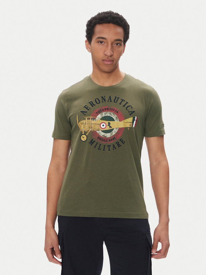 Aeronautica Militare Aeronautica Militare T-Shirt 251TS2414J641 Khakifarben Regular Fit