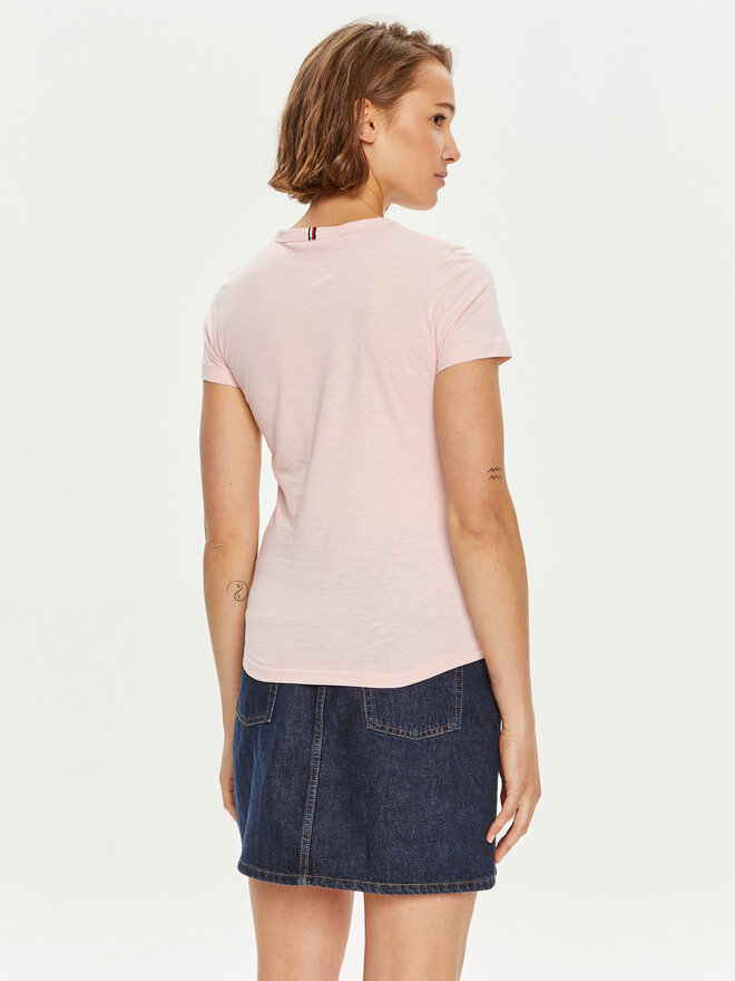 Tommy Hilfiger Tommy Hilfiger Póló 1985 WW0WW37857 Rózsaszín Slim Fit