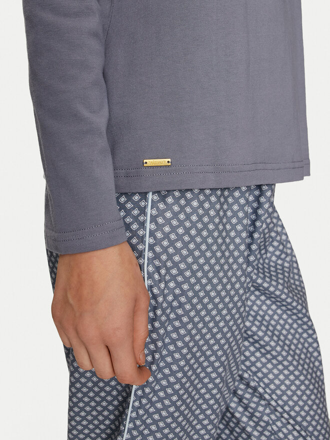 Selmark Selmark Pijama Corbatera P7373 Azul Regular Fit