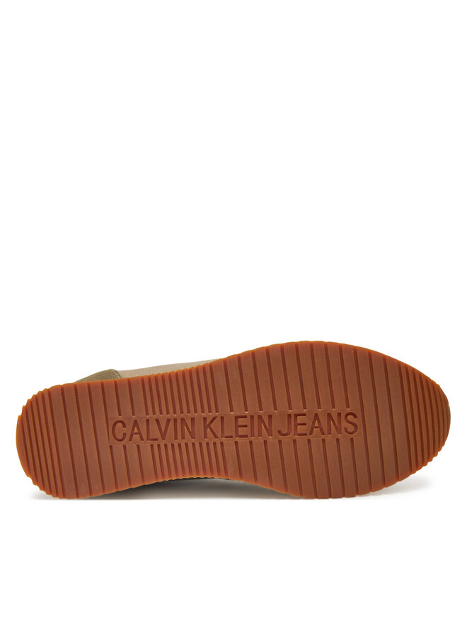 Calvin Klein Jeans Sneakersy Calvin Klein Jeans Runner Sock Laceup Mg Canvas YM0YM01217 Zielony