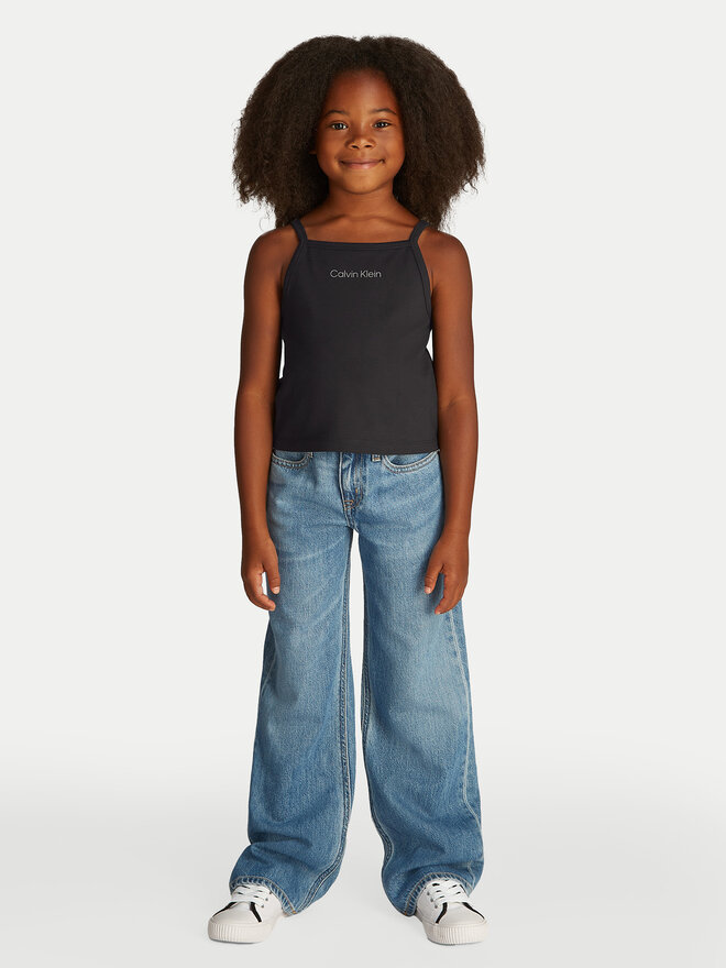 Calvin Klein Jeans Calvin Klein Jeans Τοπ Punto IG0IG02868 Μαύρο Slim Fit