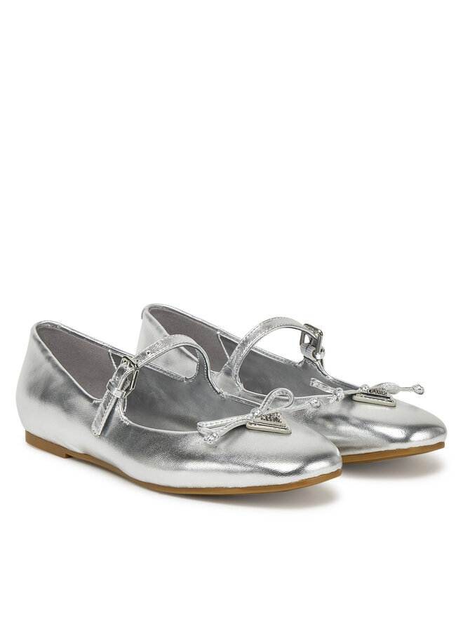 Guess Baleriny Guess FLJKAY LEM02 Srebrny