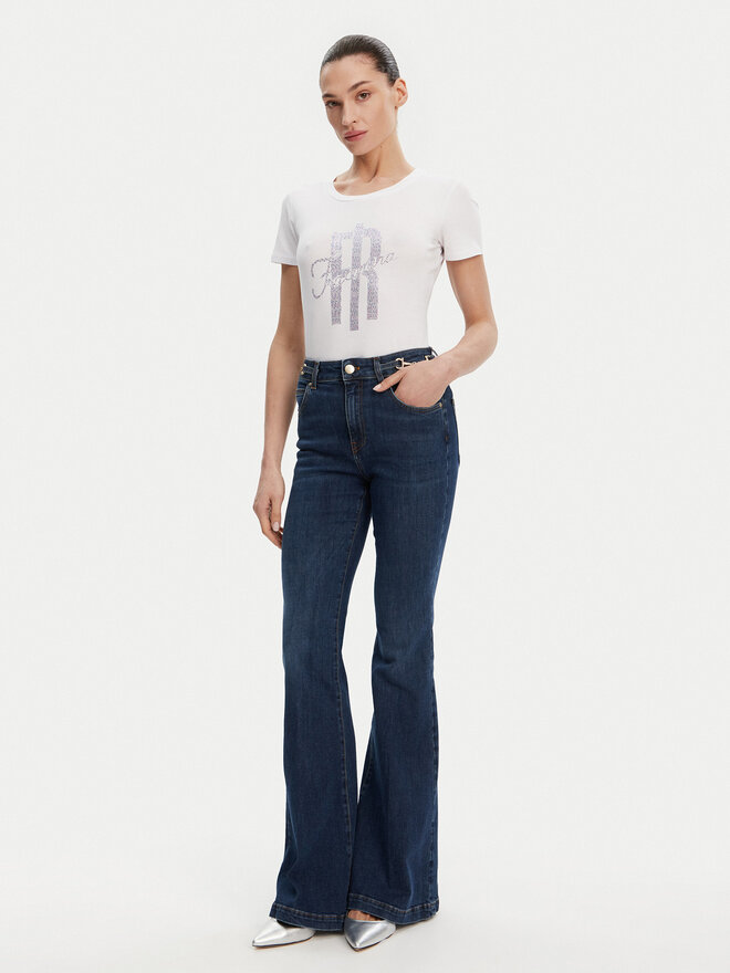Fracomina Fracomina Camiseta FP25ST3002J449N5 Blanco Slim Fit