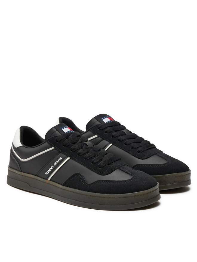 Tommy Jeans Sneakersy Tommy Jeans Leather Retro Cupsole EM0EM01414 Černá