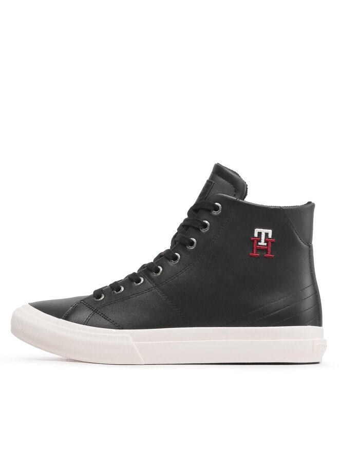 Tommy Hilfiger Sneakersy Tommy Hilfiger Th Hi Vulc Street Leather FM0FM04739 Černá