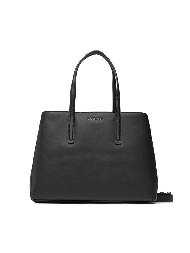 Black leather calvin klein handbag store