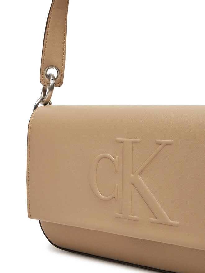 Calvin Klein Jeans Geantă Calvin Klein Jeans Sculpted Flap Shoulder Pouch25 LV04K3148G Bej