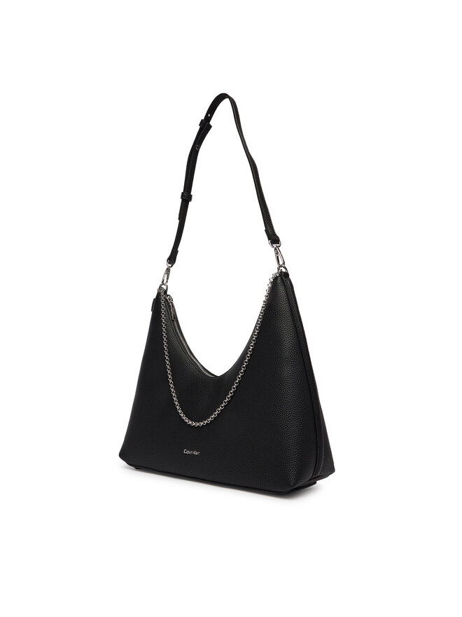 Calvin Klein Handtasche Calvin Klein Emblem Hw Pebble Shoulder Bag LV04F3495G Schwarz