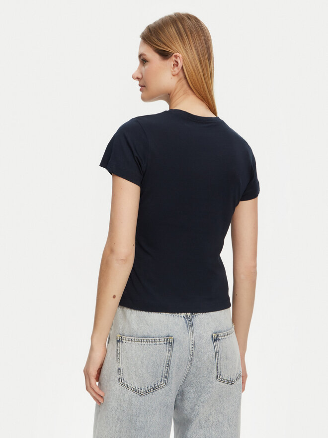 Guess Guess Marškinėliai V5GI02 K9RM1 Tamsiai mėlyna Slim Fit