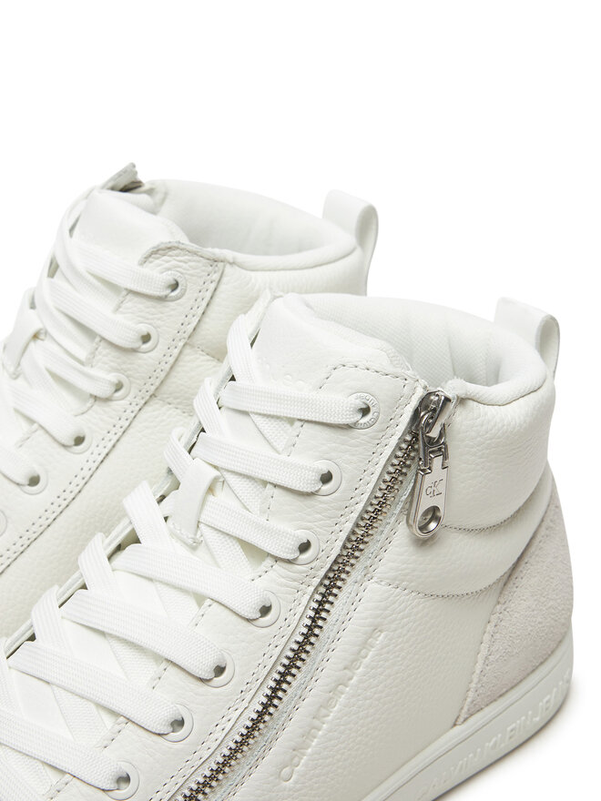 Calvin Klein Jeans Sneakers Calvin Klein Jeans Classic Cupsole Zip Mid In YM0YM01156 Alb