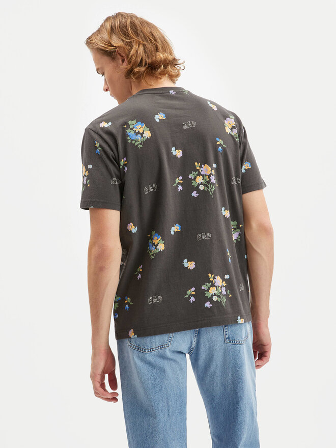 Gap Gap Marškinėliai 586480-01 Juoda Regular Fit