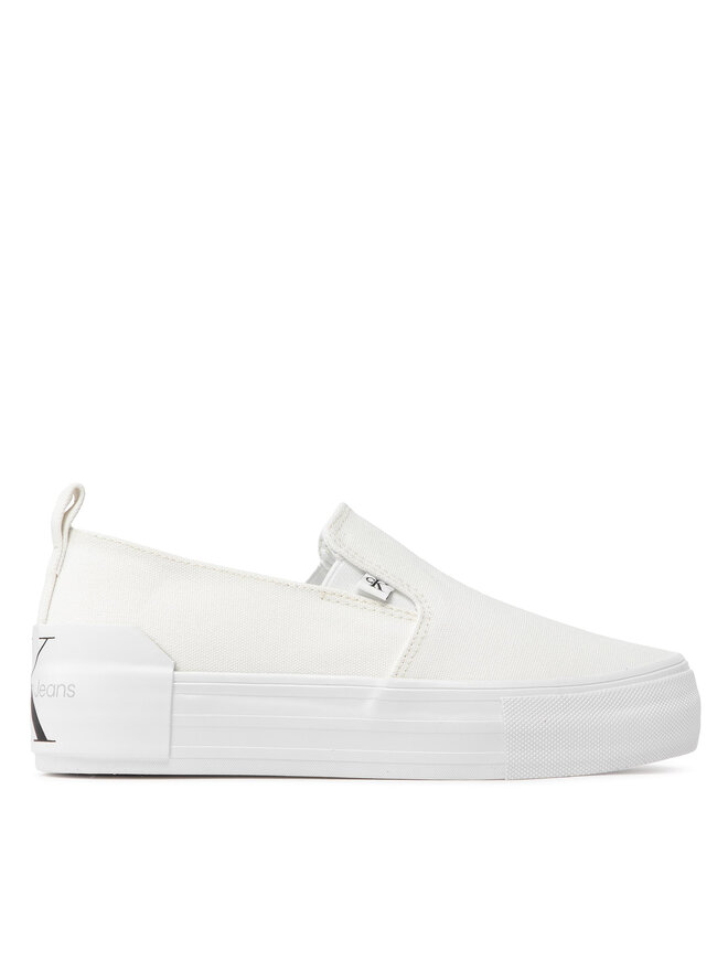 Calvin Klein Jeans Sneakers aus Stoff Calvin Klein Jeans Vulcanized Flatform Bold Slipon YW0YW00703 Weiß
