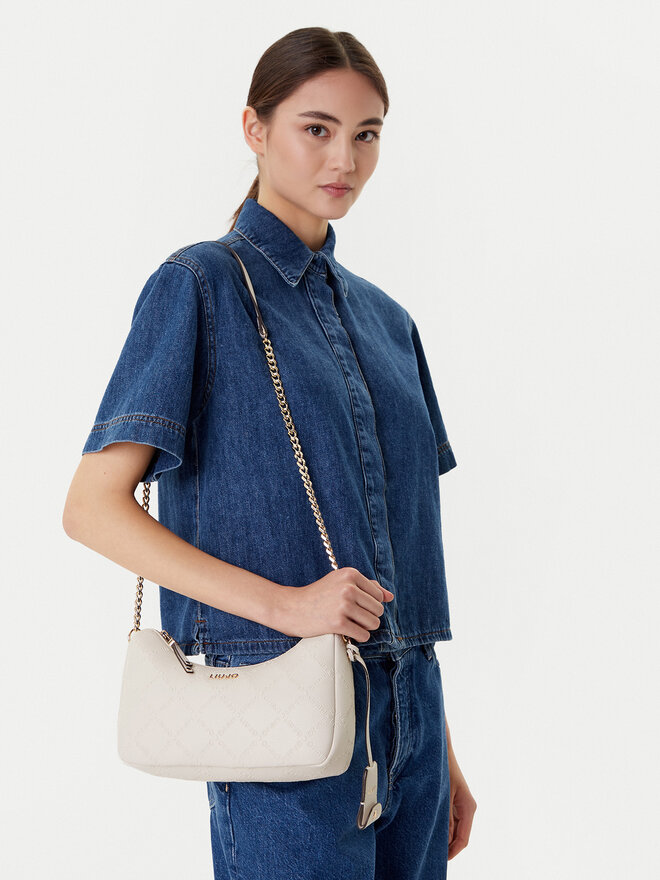 Liu Jo Handtasche Liu Jo Ecs S Hobo AF5056 E0538 Écru