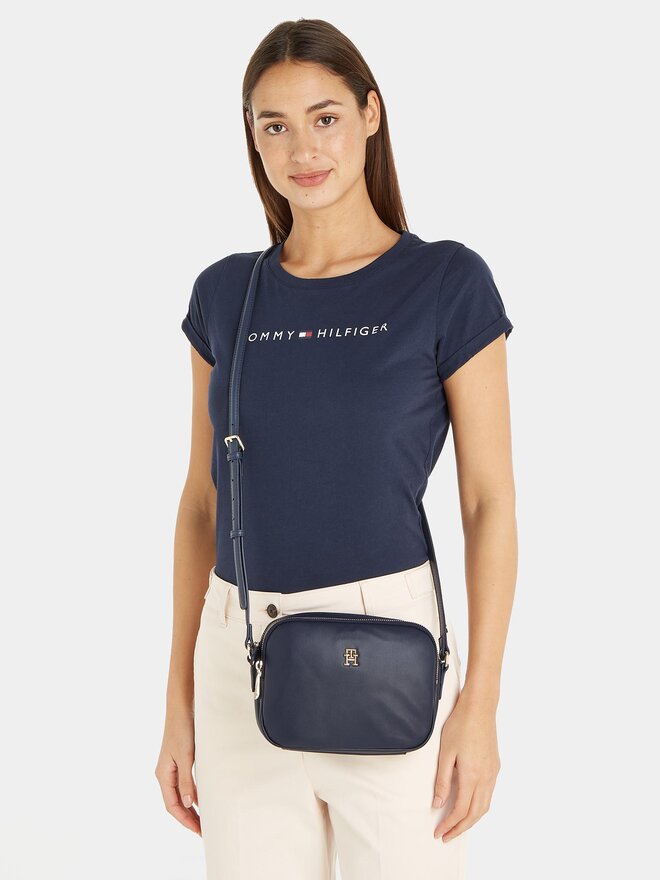Tommy Hilfiger Handtasche Tommy Hilfiger Poppy Plus Crossover AW0AW15235 Dunkelblau