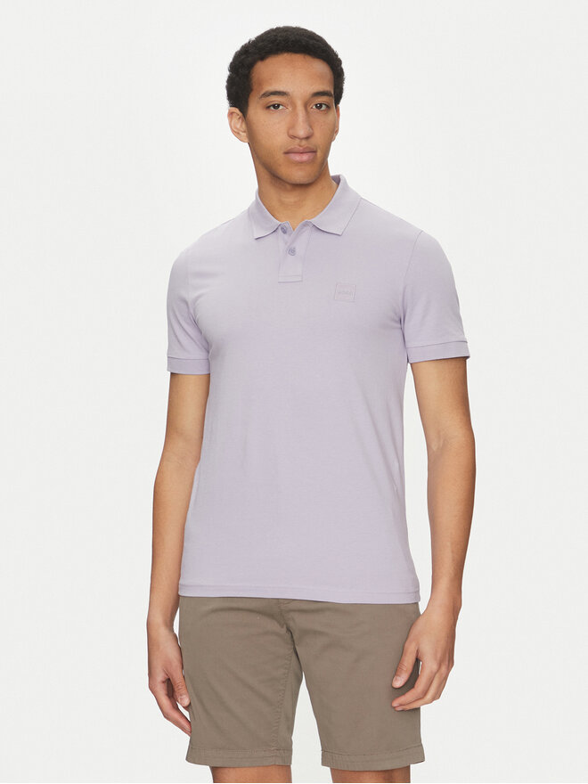 BOSS BOSS Polo marškinėliai Passenger 50507803 Violetinė Slim Fit