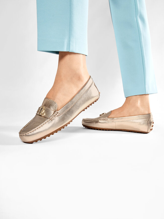 LAUREN RALPH LAUREN Mokasyny Lauren Ralph Lauren Barnsbury 802809341001 Złoty
