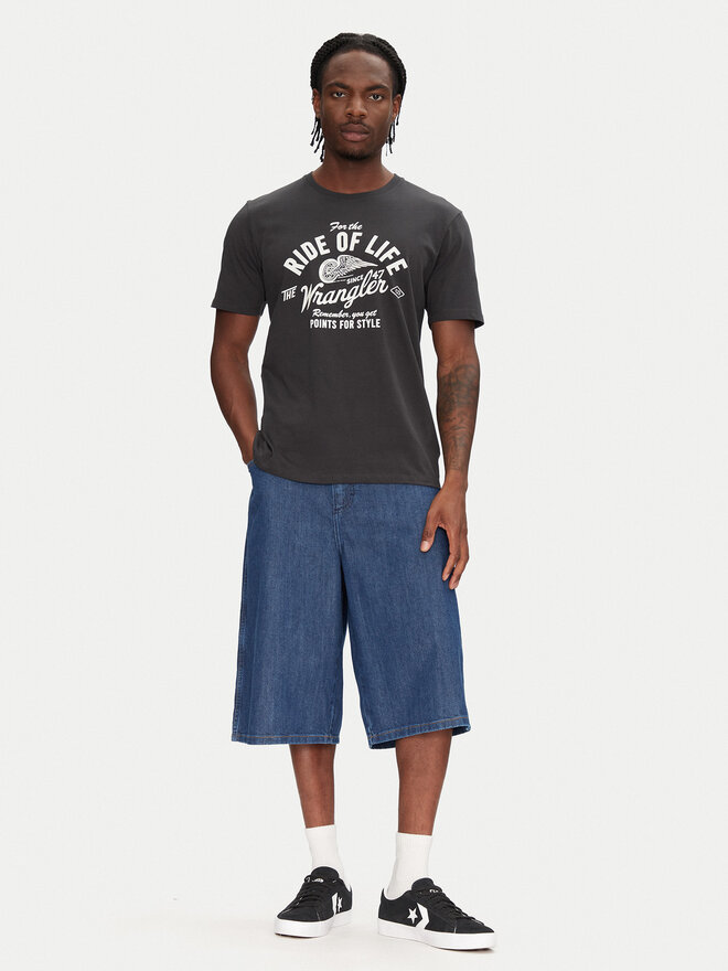 Wrangler Wrangler T-Shirt Americana 112362790 Μαύρο Regular Fit