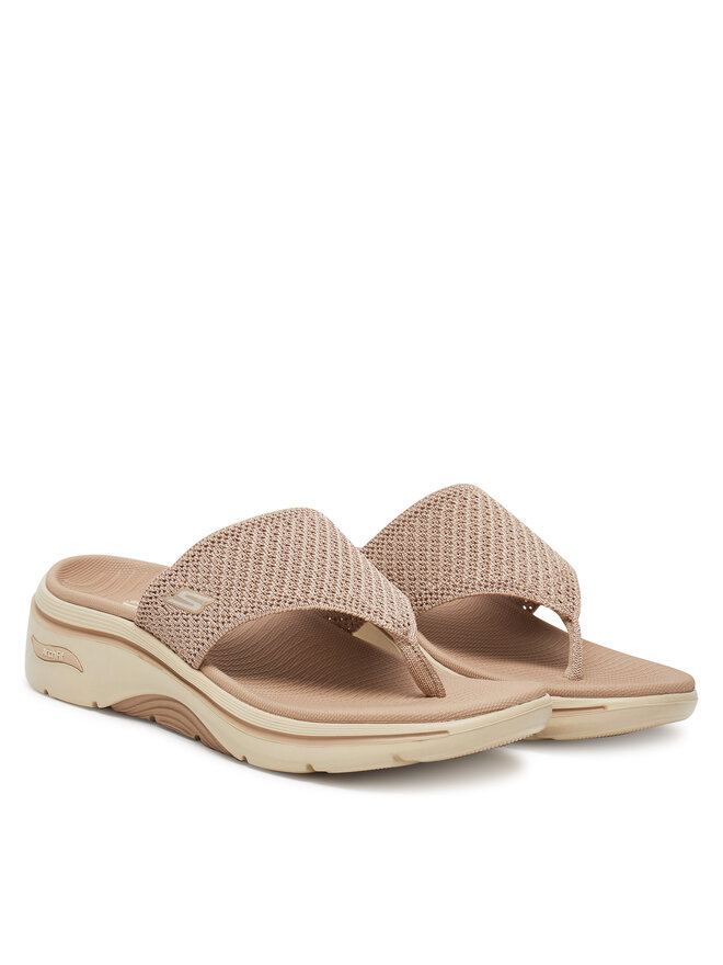 Skechers Japonki Skechers Go Walk Arch Fit 2.0 Sandal-Carrie 140861/TPE Beżowy
