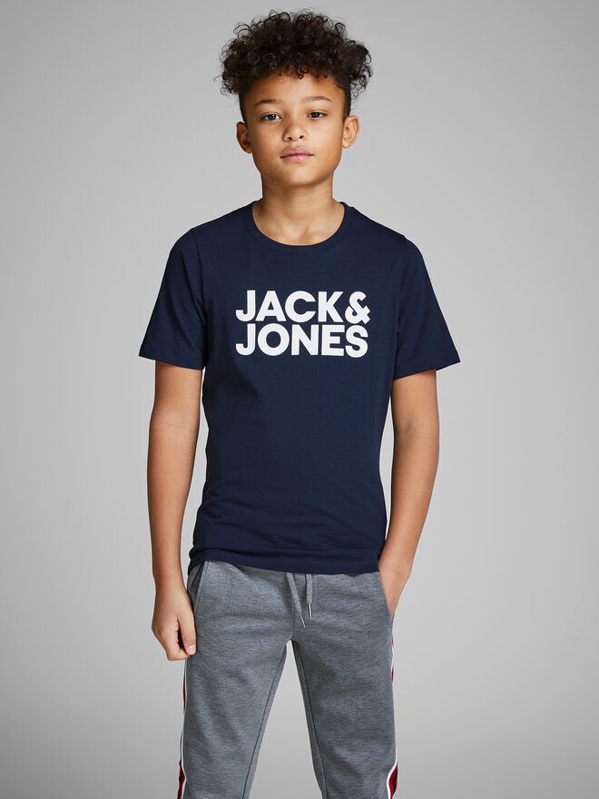 Jack&Jones Junior Jack&Jones Junior Póló Corp Logo 12152730 Sötétkék Regular Fit