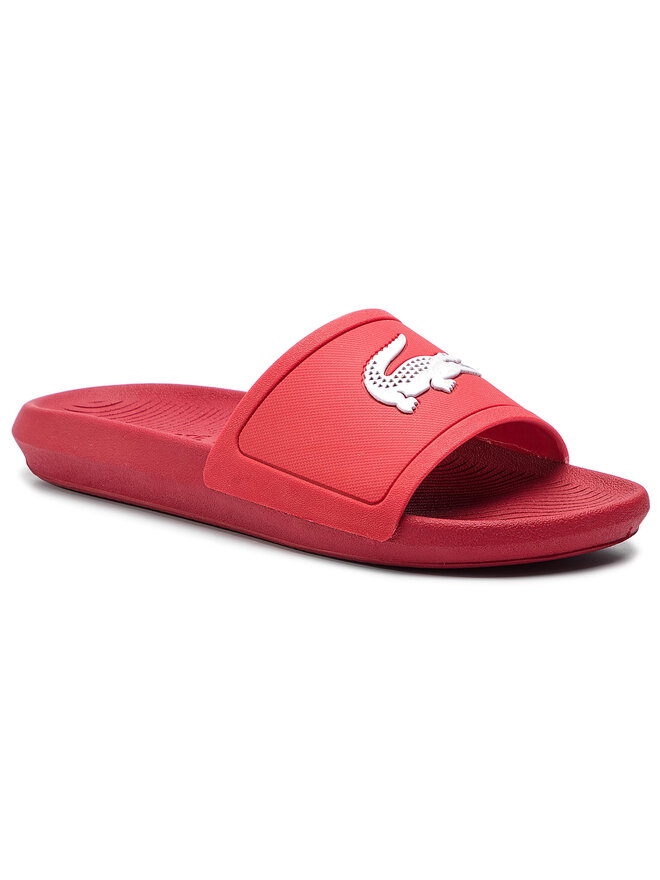 Mules sandales de bain Lacoste Croco Slide 119 1 Cma 7 37CMA001817K Rouge chaussures