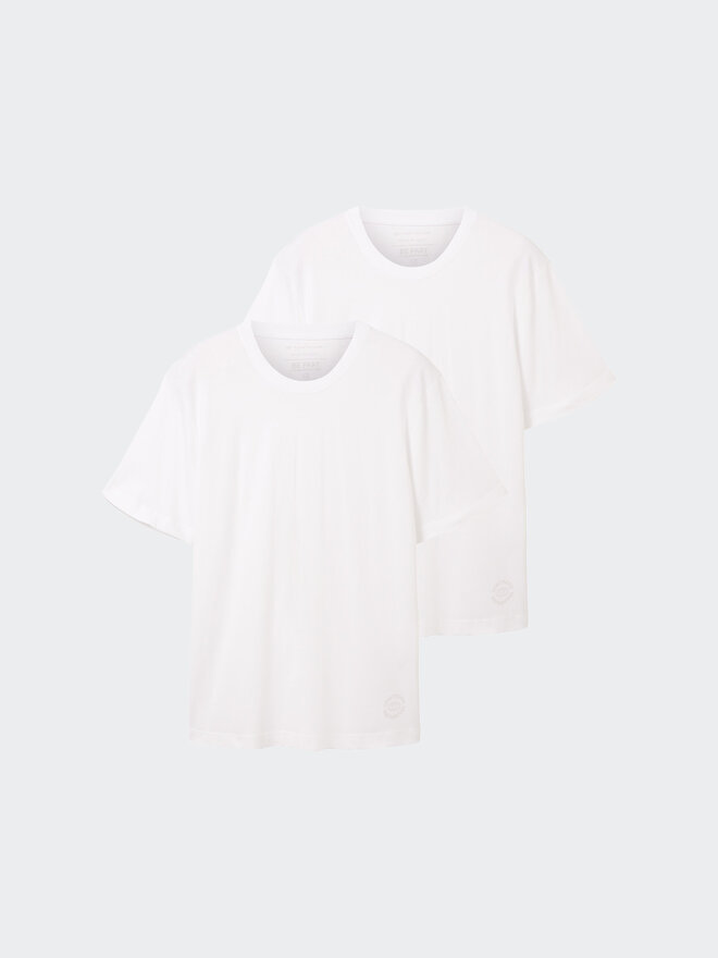 Tom Tailor Tom Tailor Σετ 2 T-Shirts 1037741 Λευκό Regular Fit