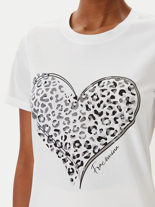 Fracomina Fracomina T-Shirt FR25ST3019J401N5 Weiß Regular Fit