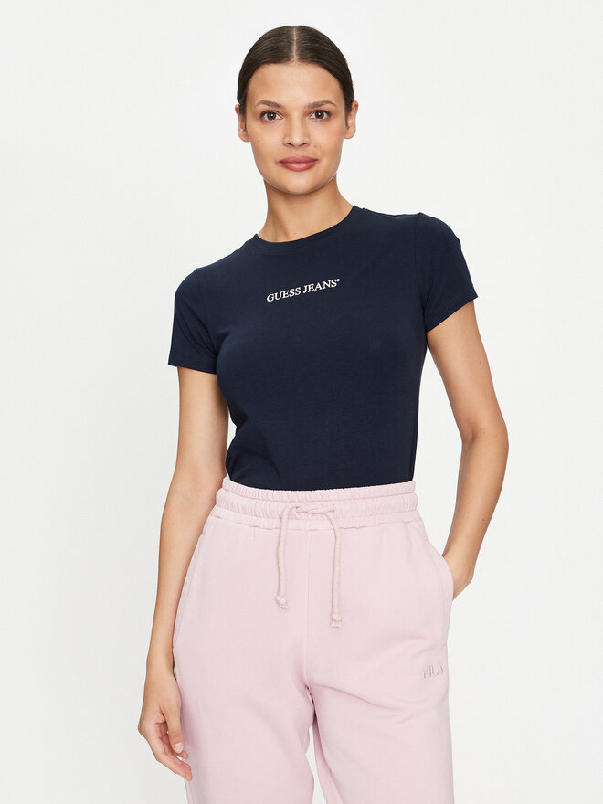Guess Jeans Guess Jeans Póló W4YI01 J1314 Sötétkék Slim Fit