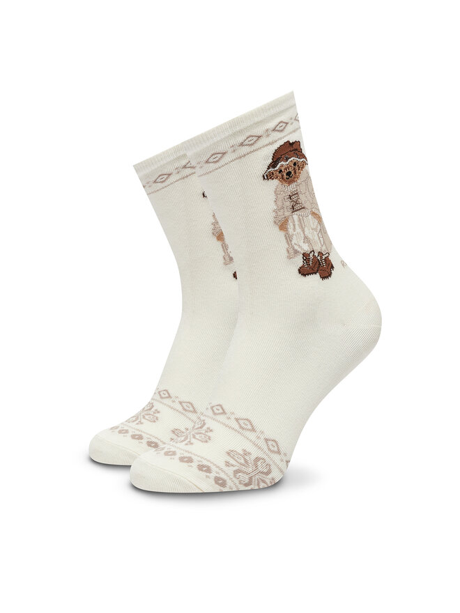 Polo Ralph Lauren Calcetines altos para mujer Polo Ralph Lauren 455956274001 Beis