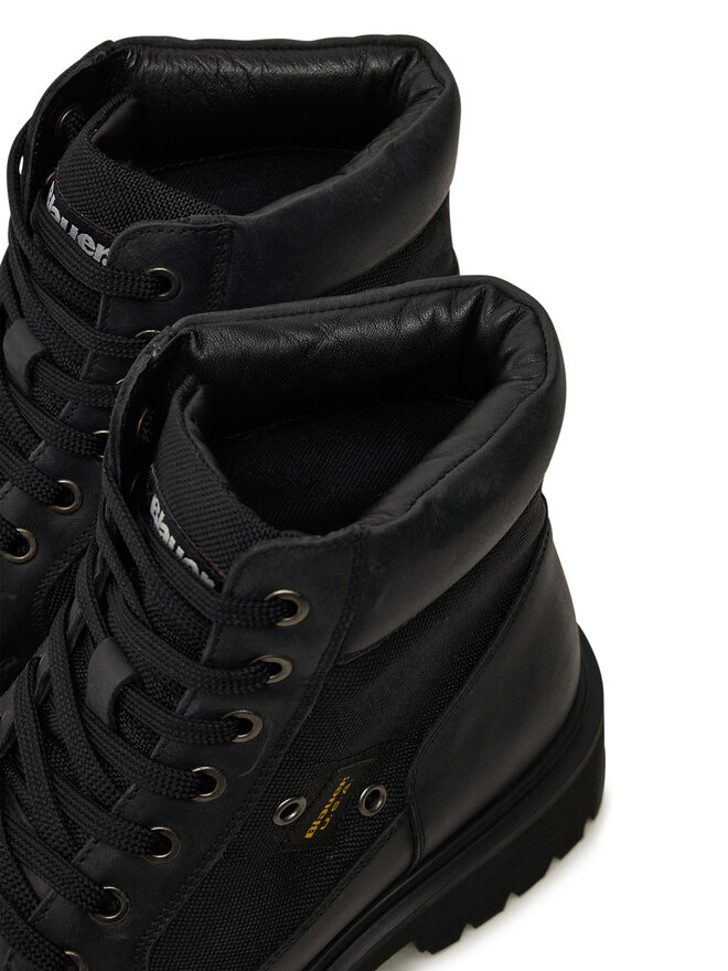 Blauer Schnürstiefeletten Blauer F4BUXTON03/LEA Schwarz