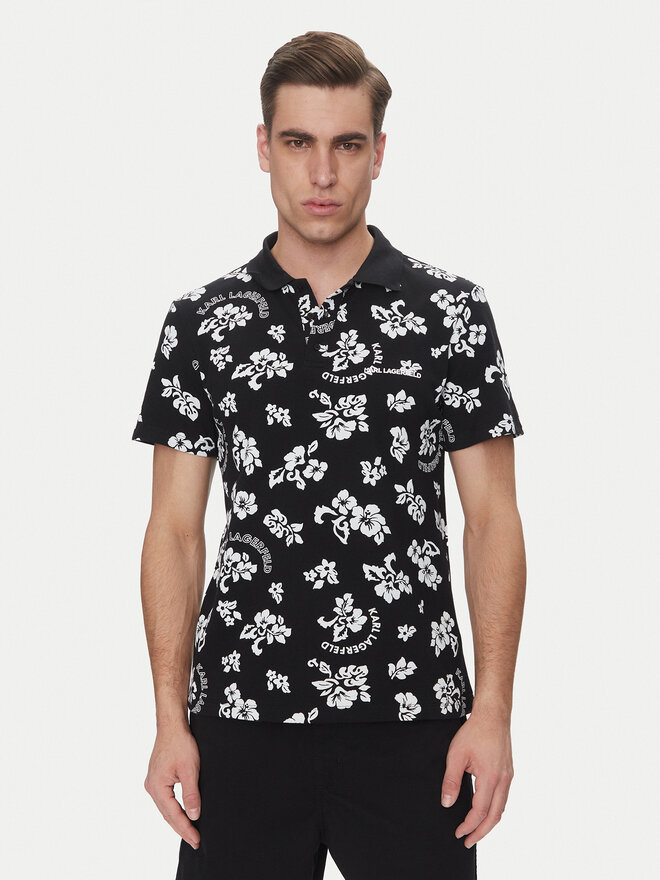 KARL LAGERFELD KARL LAGERFELD Poloshirt A2M46036 Schwarz Regular Fit