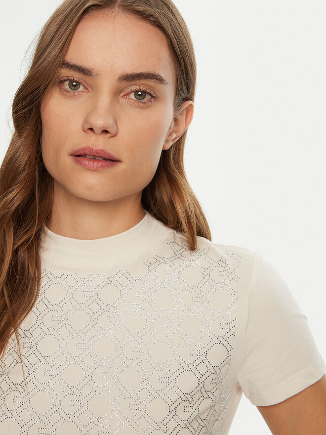 Guess Guess Marškinėliai W5RI15 J1314 Balta Regular Fit