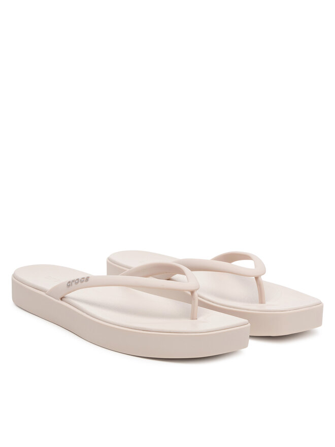 Crocs В'єтнамки Crocs Miami Square Flatform Flip 214161 Кремовий