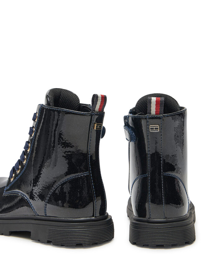Tommy Hilfiger Čižmy Tommy Hilfiger Lace-Up Bootie T1A5-33564-1237 S Tmavomodrá