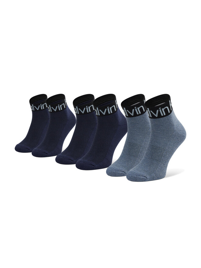 Calvin Klein Set di 3 paia di calzini lunghi da uomo Calvin Klein 701218722 r.OS Blu scuro