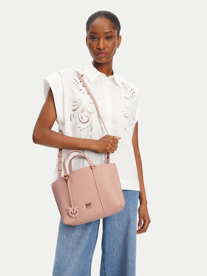 PINKO Táska PINKO Carrie Shopper Classic AI 24-25 PLTT 102833 A1LF Rózsaszín