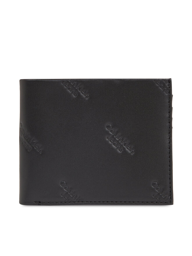 Calvin Klein Jeans Велике Чоловіче Портмоне Calvin Klein Jeans Logo Print Bifold Id K50K511814 Чорний