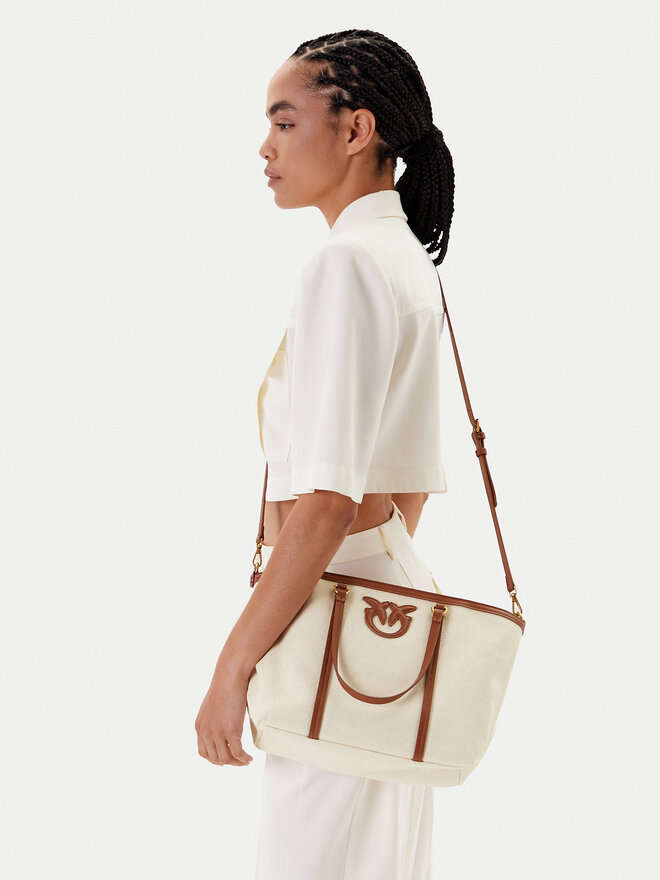 PINKO Torebka PINKO Miranda Shopper Classic PE 25 PLTT 104714 A2G2 Beżowy