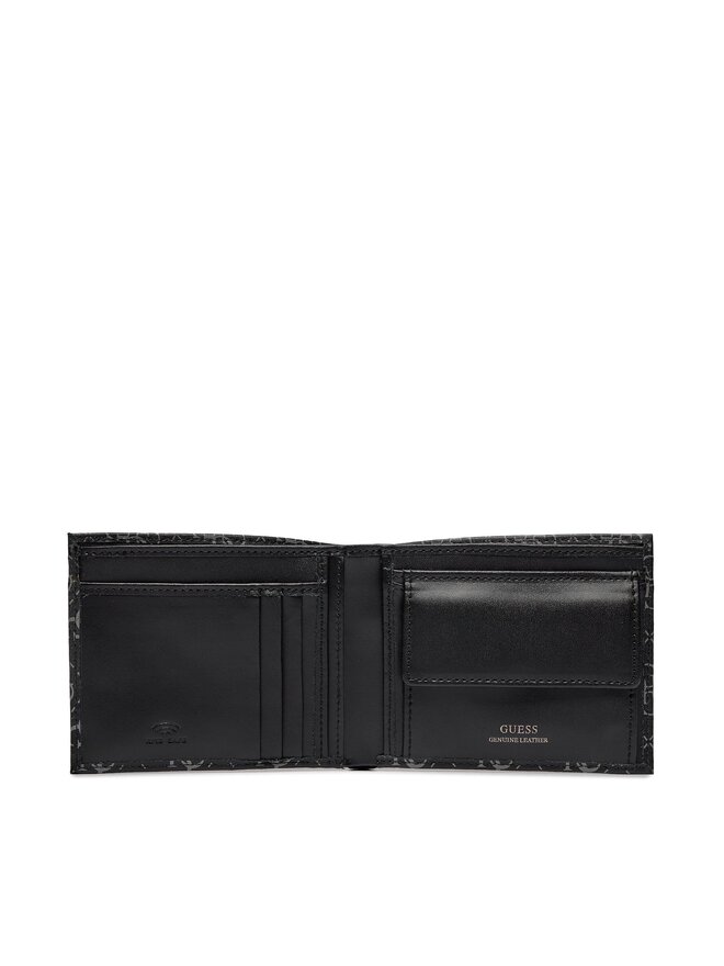 Guess Portofel Mare pentru Bărbați Guess Vezzola Leather Slg SMVELE LEA20 Negru