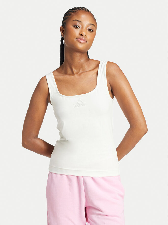 adidas adidas Top All SZN Luxe JJ2337 Weiß Slim Fit