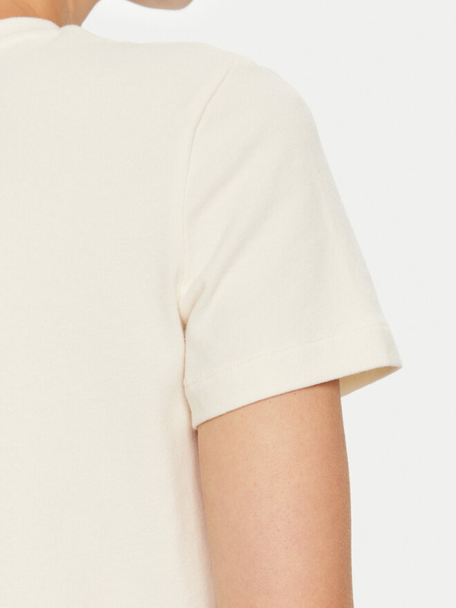 Guess Guess Camiseta V4BI04 KCBF1 Écru Slim Fit