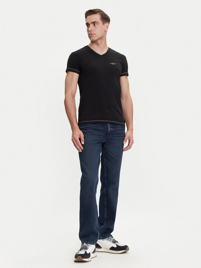Aeronautica Militare Aeronautica Militare T-Shirt AM1UTI004 Μαύρο Regular Fit
