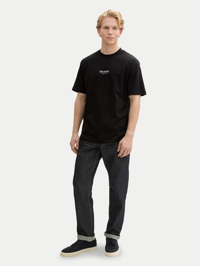 Tom Tailor Denim Tom Tailor Denim T-Shirt 1045021 Μαύρο Relaxed Fit