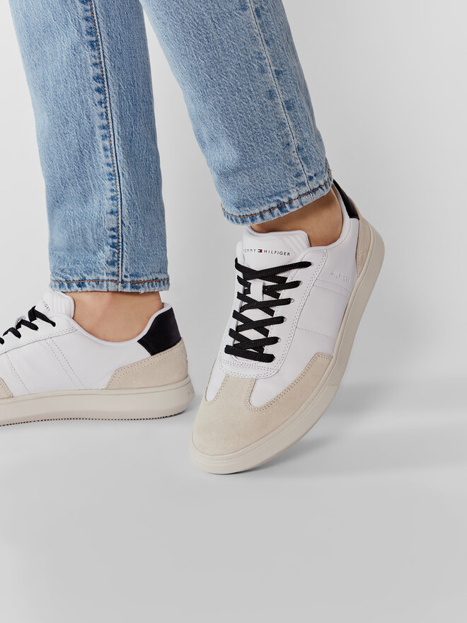 Tommy Hilfiger Superge Tommy Hilfiger Essential Premium Cupsole Lea FM0FM04111 Bela