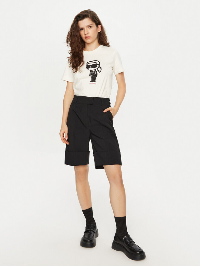 KARL LAGERFELD KARL LAGERFELD Camiseta A1W17126 Écru Regular Fit