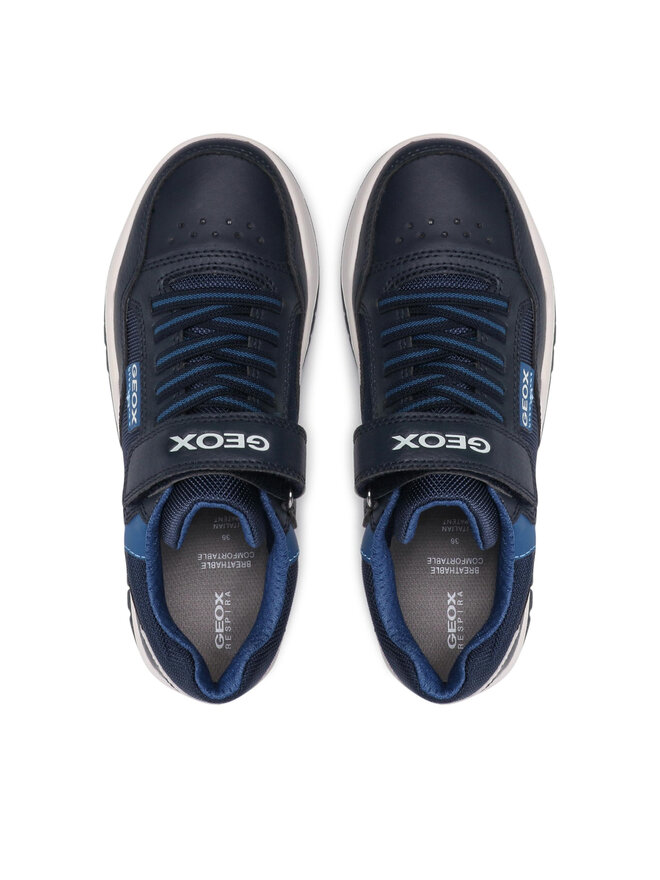 Calzado Infantil Cierre Velcro Y Cordón Geox J Perth Boy B, Zapatillas Altas Para Niños, Transpirables Y Con Suela Antihuellas Zapatillas Altas Niños Geox Perth