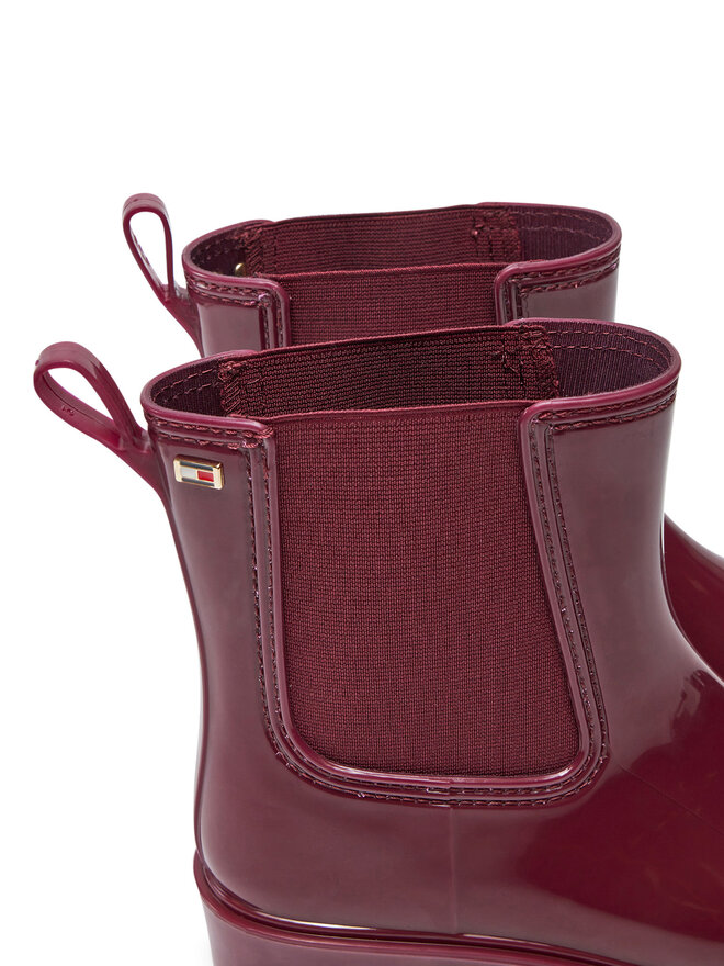 Tommy Hilfiger Wellington Tommy Hilfiger Flag Rainboot FW0FW08213 Bordeaux
