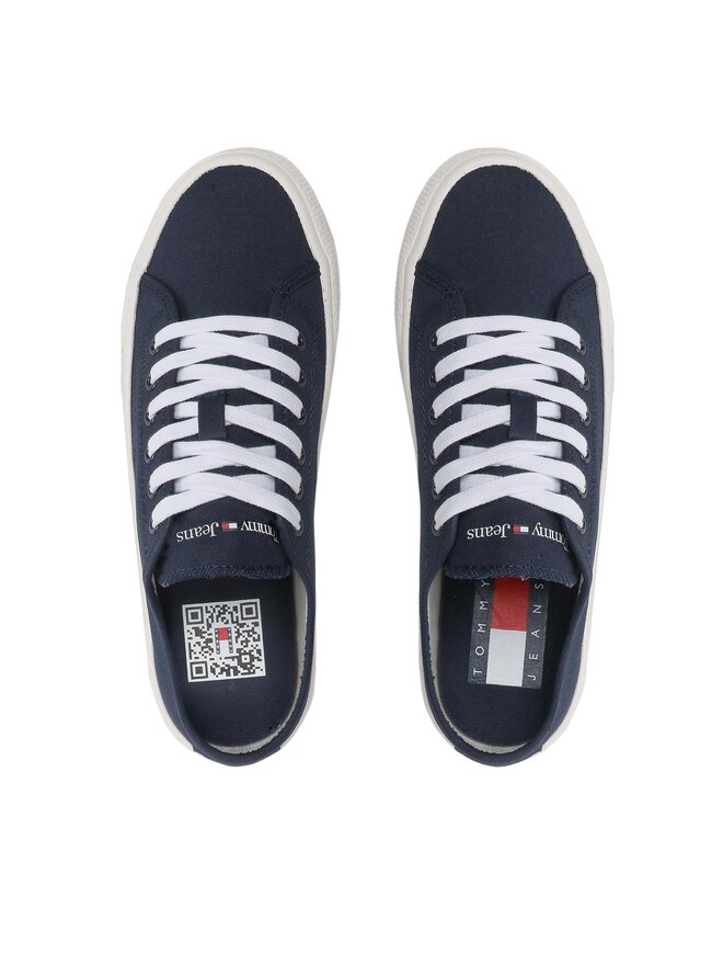 Tommy Jeans Πάνινα παπούτσια Tommy Jeans Low Cut Wmns Canvas EN0EN02085 Σκούρο μπλε