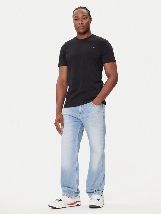 Tommy Jeans Tommy Jeans T-Shirt Linear Chest DM0DM21780 Schwarz Slim Fit